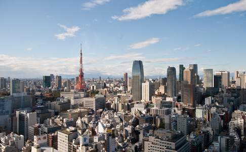 Uitzicht over Tokyo