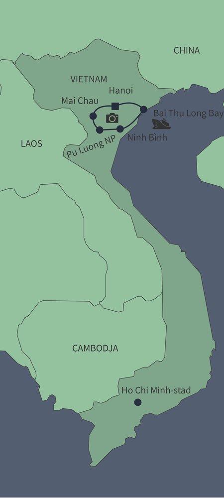 Routekaart van Puur Vietnam