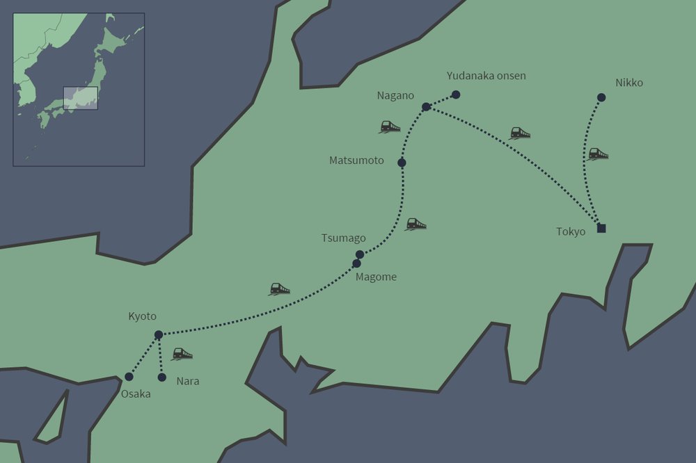 Routekaart van Langs de oude postroute