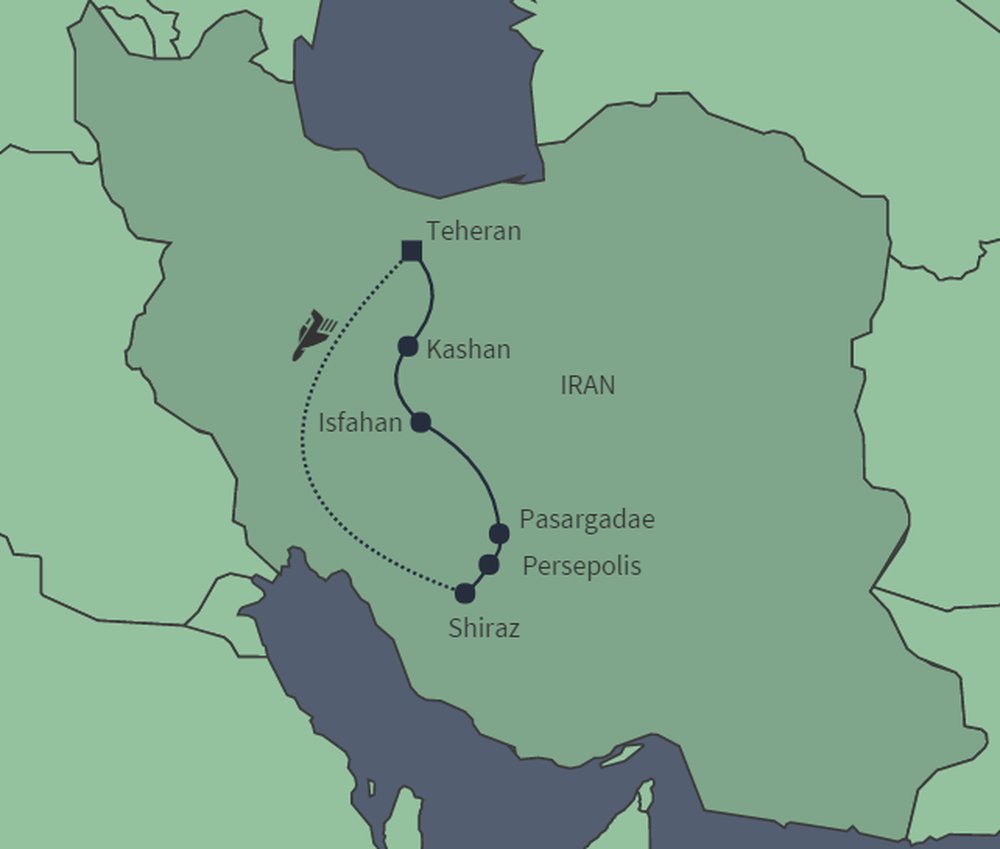 Routekaart van Werelderfgoed Iran