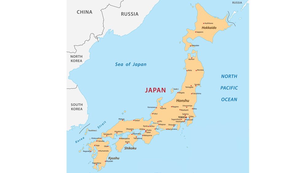 Kaart van Japan