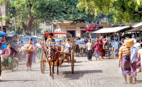 Straatbeeld Burma