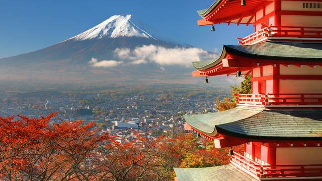 Uitzicht op Mount Fuji