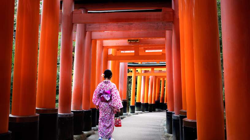 De Fushimi-inari shrine in Kyoto