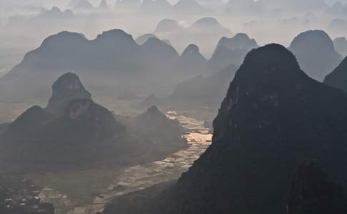 Li-rivier bij Yangshuo en Guilin