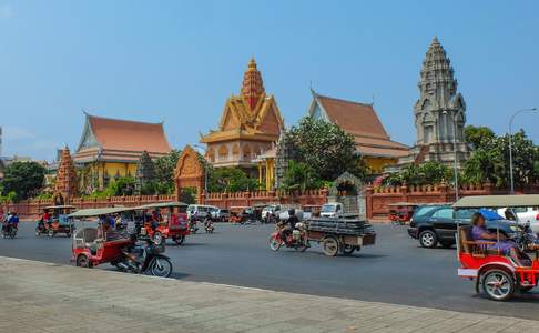 Straatbeeld Phom Penh