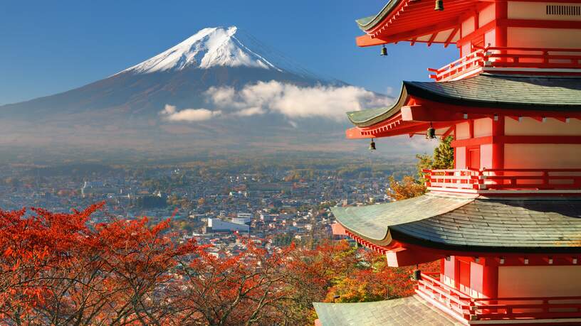 Uitzicht op Mount Fuji