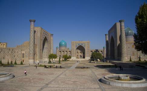 Het centrale plein van Samarkand, het Registan, is een van de mooiste pleinen ter wereld.