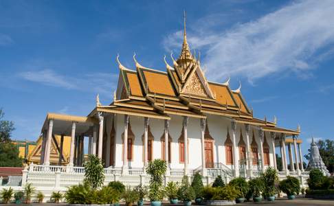De Silver Pagoda bij het Koninklijk paleis in Phnom Penh