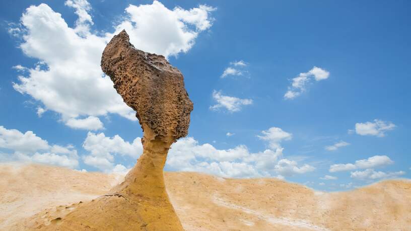 In het mooie Yehliu Geopark vindt u verbazingwekkende rotsformaties.