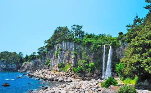 De mooie natuur van het eiland Jeju