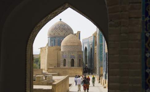 De Tombe van de heilige Abbas, hij bracht de Islam naar Samarkand