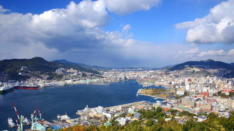 De baai van Nagasaki