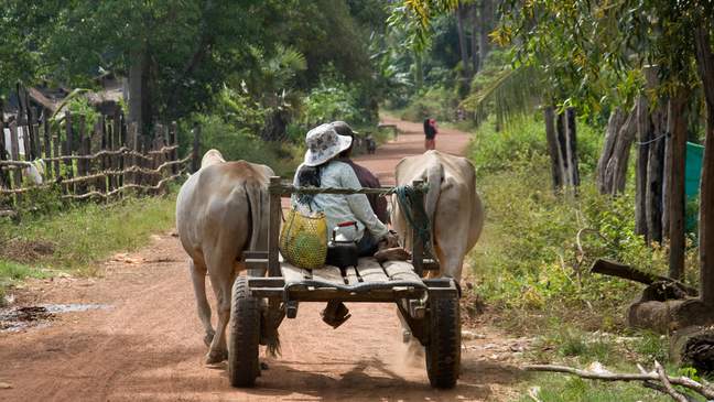 Het lokale vervoersmiddel in Cambodja