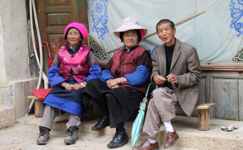 Zhongdian, straatbeeld