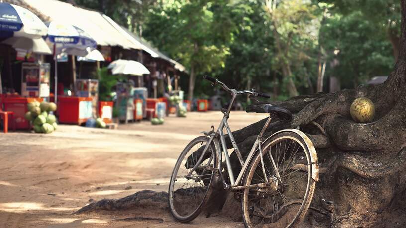 In Cambodja zijn mooie fietstochten te maken