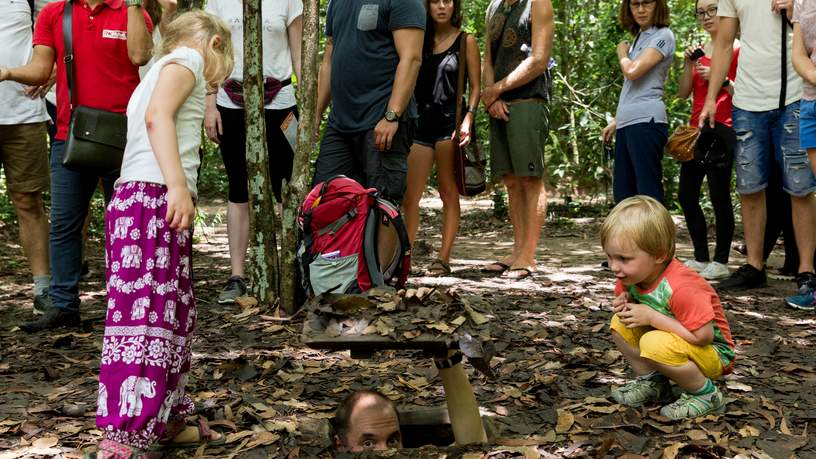 De Cu Chi tunnels van de Vietcong