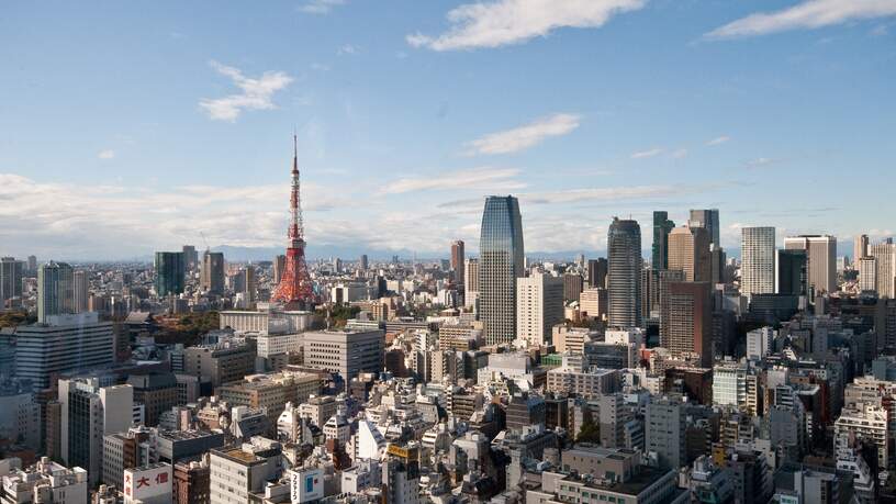 Uitzicht over Tokyo
